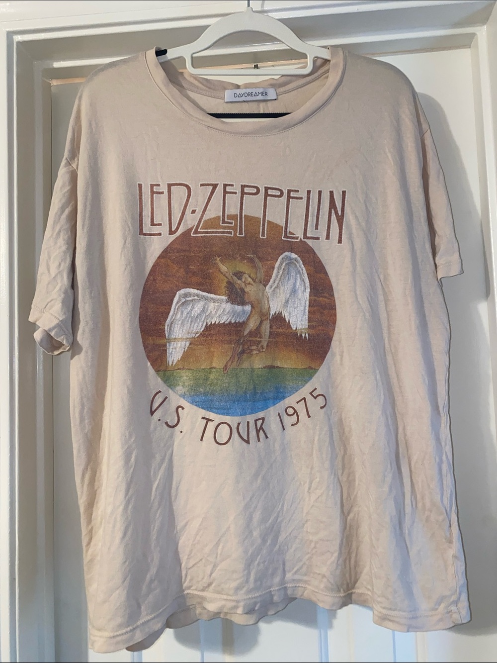 Daydreamer Led Zeppelin U.S. Tour 1975 Graphic Tee - Cream